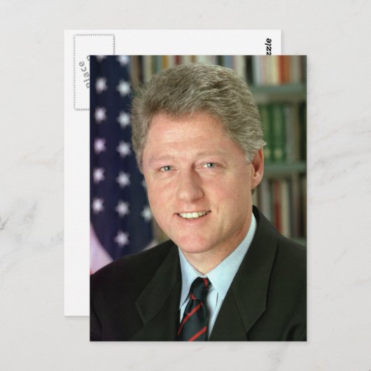Carte Postale Bill Clinton (Devant / Derrière)