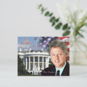 Carte Postale Bill Clinton - 42e président des États-Unis (Debout devant)