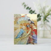 Carte Postale Bill le Lizard à la maison du lapin (Debout devant)