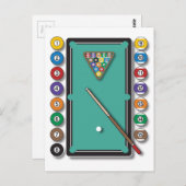 Carte Postale Billard (Devant / Derrière)