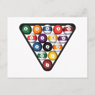 Carte Postale Billard / Boules de billard Remplies :