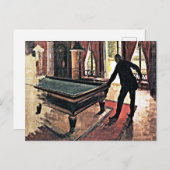 Carte Postale Billard, célèbre peinture (Devant / Derrière)