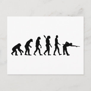 Carte Postale Billard de pool d'évolution