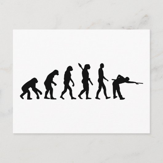 Carte Postale Billard de pool d'évolution (Devant)