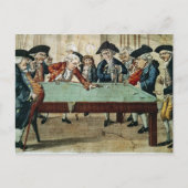 Carte Postale Billard, gravure du XVIIIe siècle par R.Sayer (Devant)