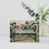 Carte Postale Billard, gravure du XVIIIe siècle par R.Sayer (Debout devant)