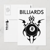 Carte Postale billard tribal (Devant / Derrière)