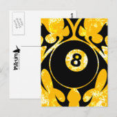 Carte Postale billard. tribal. (Devant / Derrière)