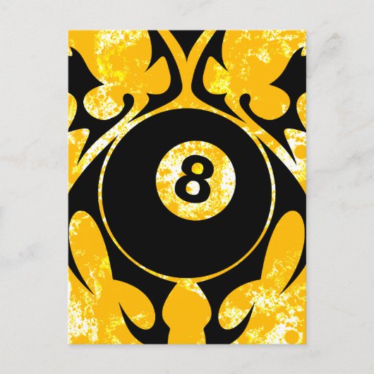 Carte Postale billard. tribal. (Devant)