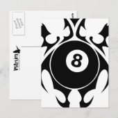 Carte Postale billard. tribal. (Devant / Derrière)