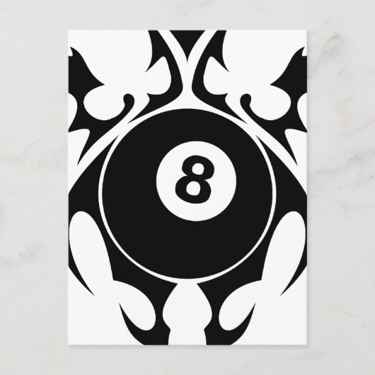 Carte Postale billard. tribal. (Devant)