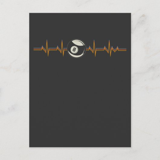 Carte Postale Billard vintage Heartbeat Pool Eight Billard (Devant)