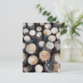 Carte Postale billes de bois photo nature originale (Debout devant)