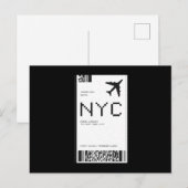 Carte Postale Billet de plan NYC (Devant / Derrière)