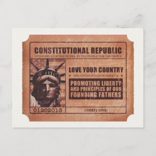 Carte Postale Billet politique