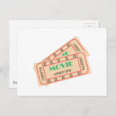 Carte Postale Billet vidéo (Devant / Derrière)