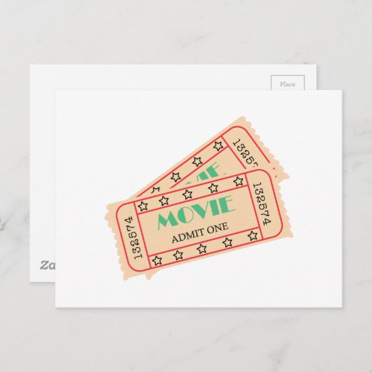 Carte Postale Billet vidéo (Devant / Derrière)