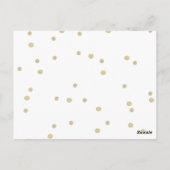 Carte Postale Billets de rousseur Golden Confetti (Dos)