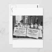 Carte Postale Billets de suffrage pour femmes, 1917 (Devant / Derrière)