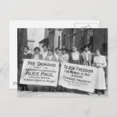 Carte Postale Billets de suffrage pour femmes, 1917 (Devant / Derrière)