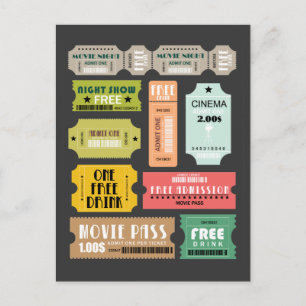 Carte Postale Billets d'entrée vidéo