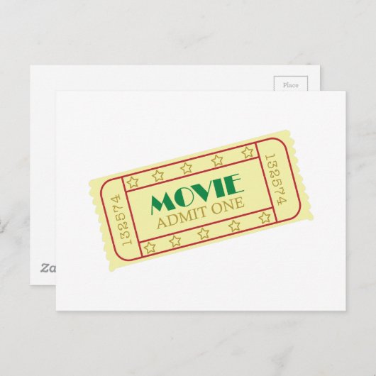 Carte Postale Billets vidéo (Devant / Derrière)