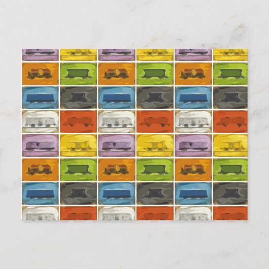 Carte Postale Billetterie pour aller à pied : Les trains (Devant)