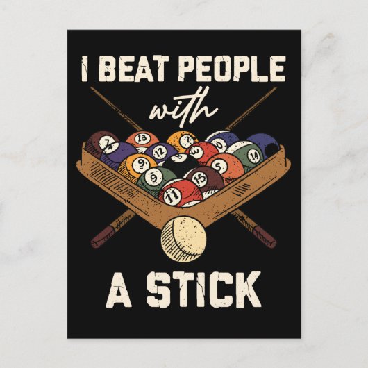 Carte Postale Billiard 8 Ball Humour Sarcasique Piscine (Devant)