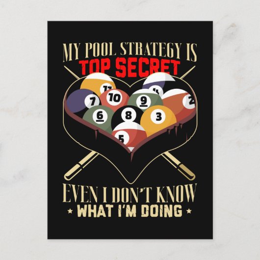 Carte Postale Billiard Joke 8 Ball Funny Pool Player (Devant)