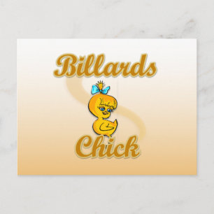 Carte Postale Billiards Chick