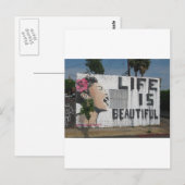 Carte Postale Billie Holiday Street Art (Devant / Derrière)