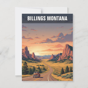 Carte Postale Billings Montana Travel