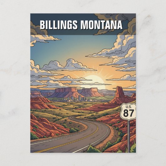 Carte Postale Billings Montana Travel (Devant)
