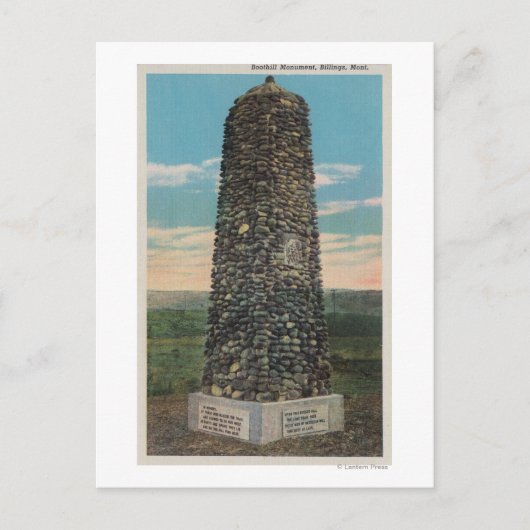 Carte Postale Billings, MT - Vue du monument Boothill (Devant)