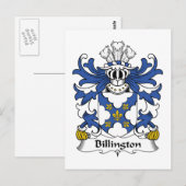 Carte Postale Billington Family Crest (Devant / Derrière)