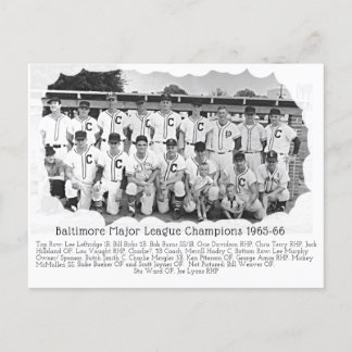 Carte Postale BILLY BIRKS 1965-66 BASEBALL - Voiture postale