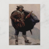 Carte Postale "Billy Bones" Peinture pirate par NC Wyeth (Devant)