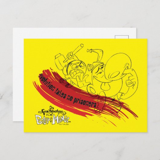 Carte Postale Billy & Mandy - L'évolution ne prend pas de prison (Devant / Derrière)