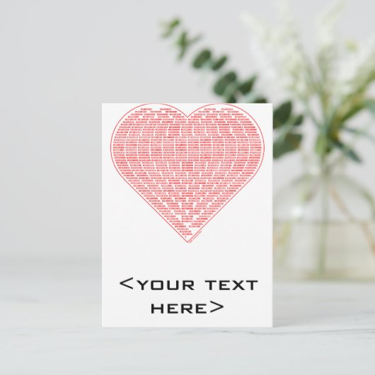 Carte postale Binary Valentine (Debout devant)