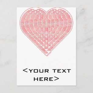 Carte postale Binary Valentine