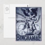 Carte Postale Bingham & Co. Velocipedes (Devant / Derrière)
