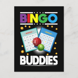 Carte Postale Bingo Amis Hommes Femmes Drôle Joueur de Bingo