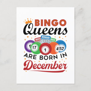 Carte Postale Bingo Anniversaire Bingo Les reines sont nées en d