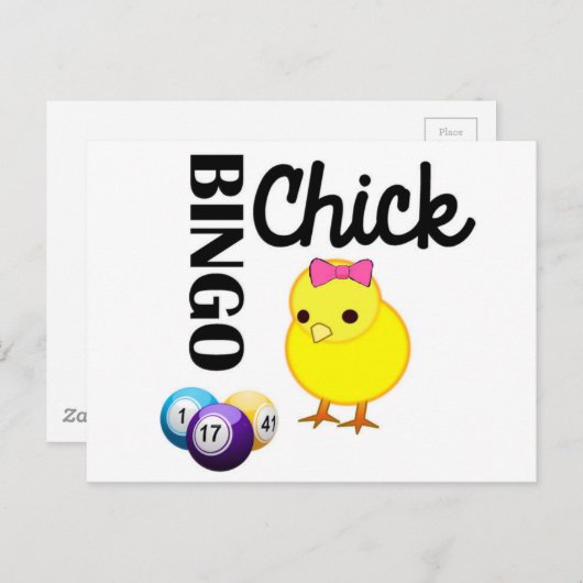 Carte Postale Bingo Chick (Devant / Derrière)