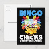 Carte Postale Bingo drôle Femmes Joueuses de Bingo Filles (Devant / Derrière)