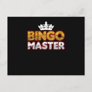 Carte Postale Bingo Master Lucky Joueur Jeu Jeu Jeu Gambling Gi