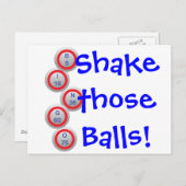 Carte Postale Bingo ! Secouez ces balles ! (Devant / Derrière)