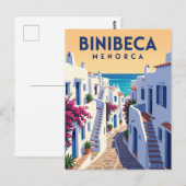Carte Postale Binibeca Vell Espagne (Devant / Derrière)