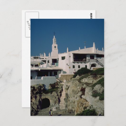Carte Postale Binibeca Vell, Minorque, Espagne (Devant / Derrière)