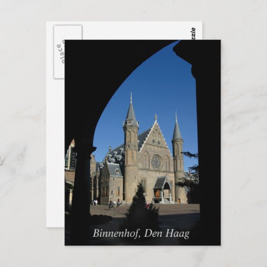 Carte Postale Binnenhof en Ridderzaal, Den Haag (Devant / Derrière)